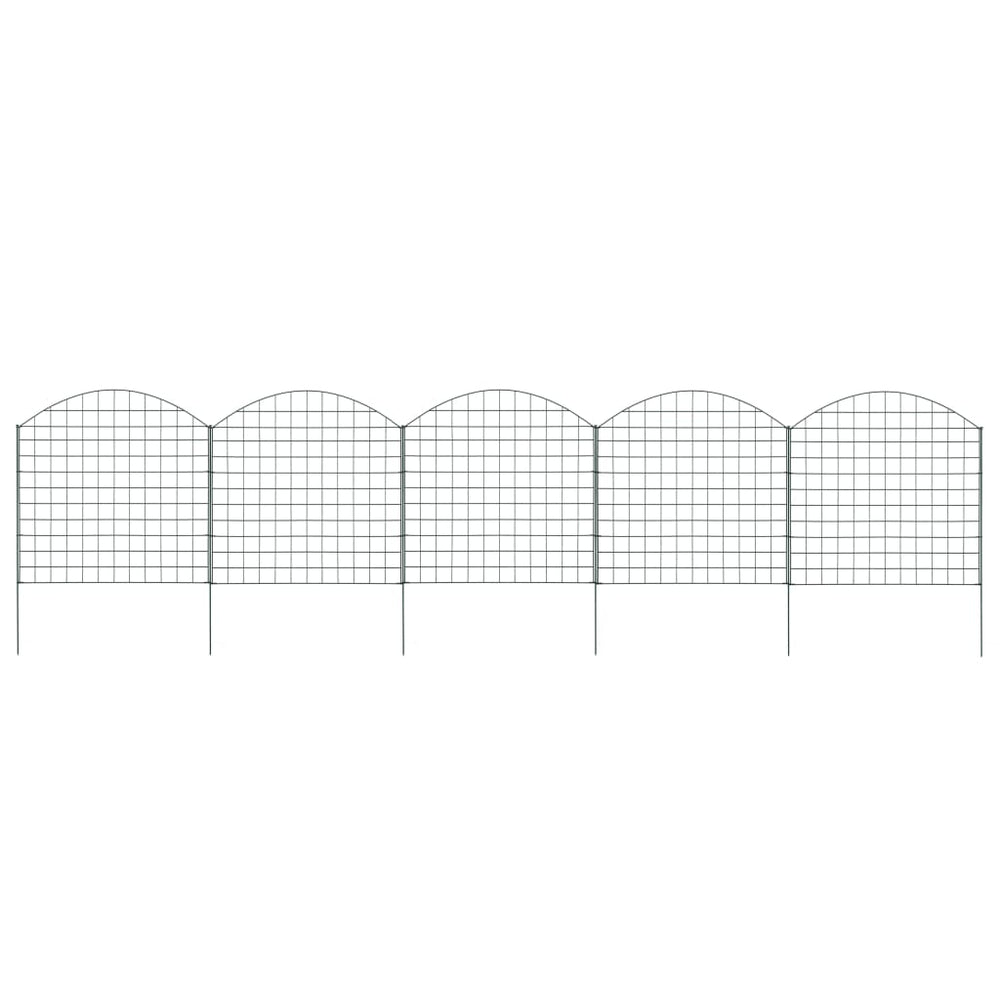 Gartenzaun Set Konvex 77,5x78,5 cm Grün