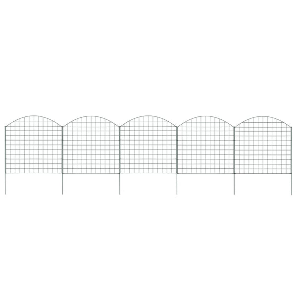 Gartenzaun Set Konvex 77,5x78,5 cm Grün