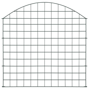 Gartenzaun Set Konvex 77,5x78,5 cm Grün