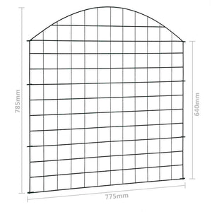 Gartenzaun Set Konvex 77,5x78,5 cm Grün