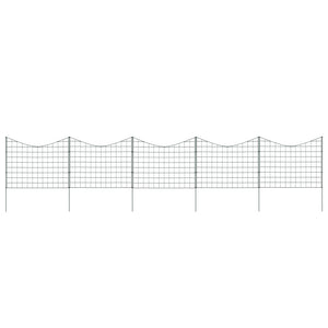 Gartenzaun Set Konkav 77,5x64 cm Grün