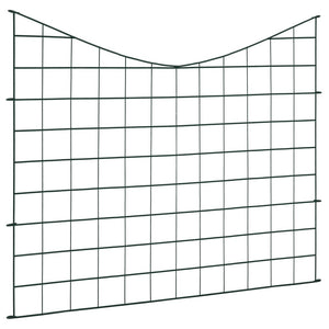 Gartenzaun Set Konkav 77,5x64 cm Grün