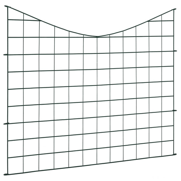 Gartenzaun Set Konkav 77,5x64 cm Grün