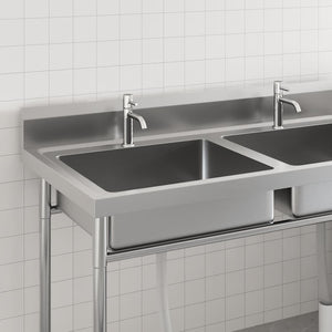 Küchenspüle Doppelbecken Edelstahl