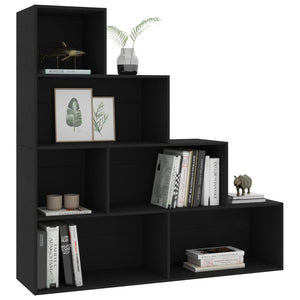 Schwarzes Bücherregal Raumteiler 155x160 cm