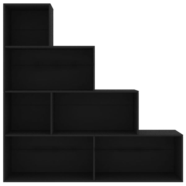 Schwarzes Bücherregal Raumteiler 155x160 cm