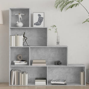 Betongraues Bücherregal/Raumteiler 155x160 cm
