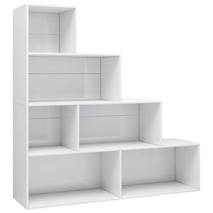 Hochglanz Bücherregal Raumteiler Weiß 155x160 cm