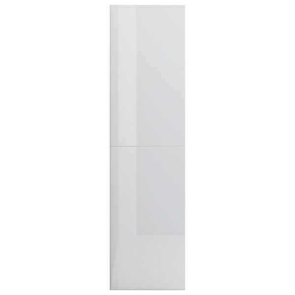 Hochglanz Bücherregal Raumteiler Weiß 155x160 cm