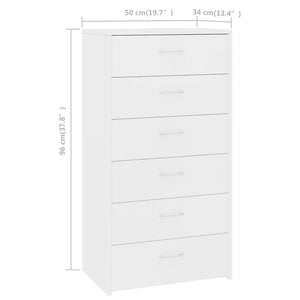 Weißes Sideboard mit 6 Schubladen