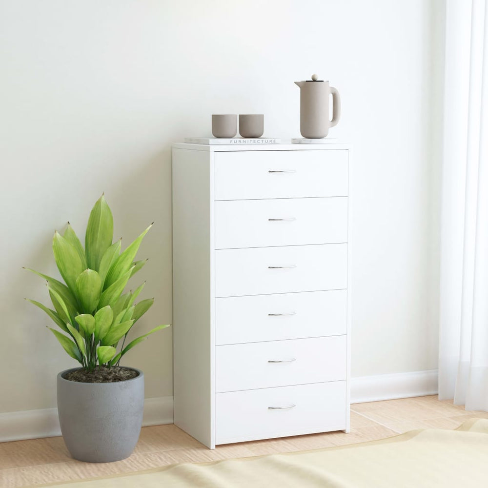 Weißes Sideboard mit 6 Schubladen