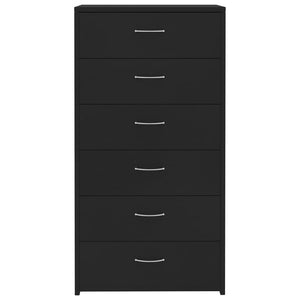 Schwarzes Sideboard mit 6 Schubladen