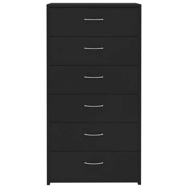 Schwarzes Sideboard mit 6 Schubladen
