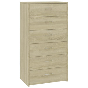 Sideboard Sonoma-Eiche mit 6 Schubladen
