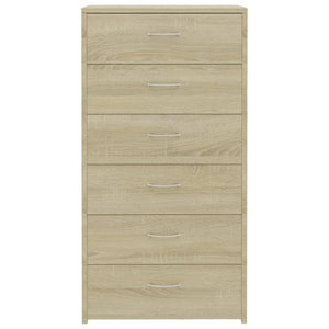 Sideboard Sonoma-Eiche mit 6 Schubladen