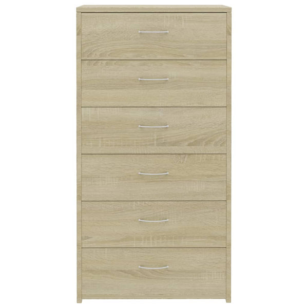 Sideboard Sonoma-Eiche mit 6 Schubladen