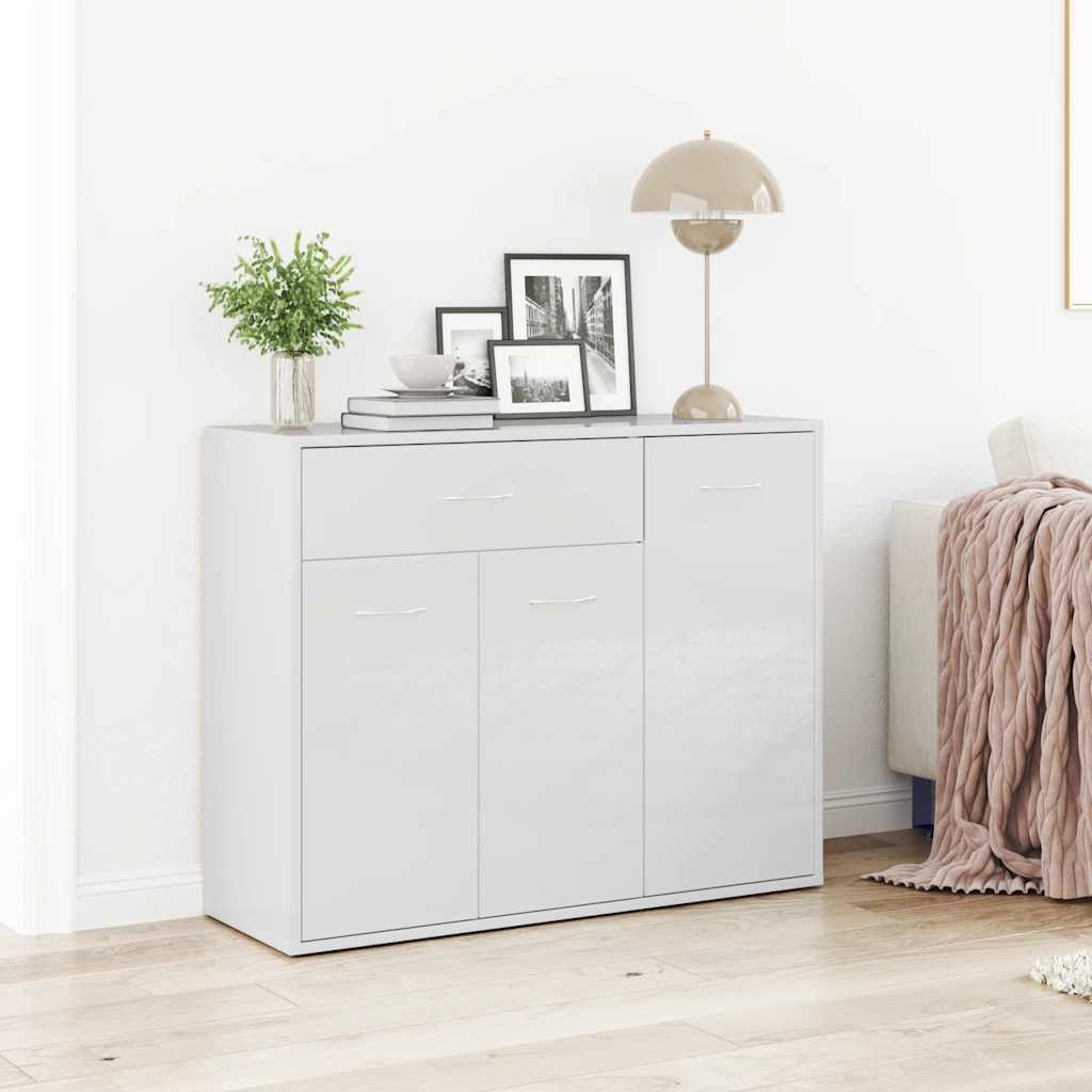 Hochglanz Weißes Sideboard 88x30x70 cm