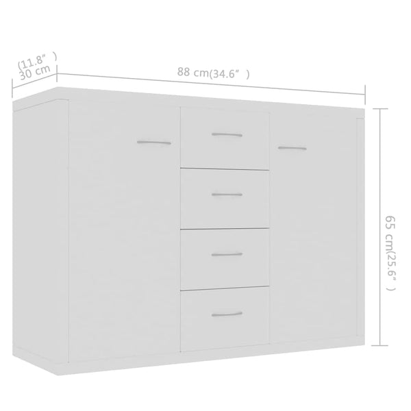 Weißes Sideboard 88 cm