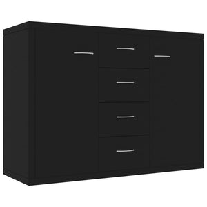 Schwarzes Sideboard 88 cm Holz