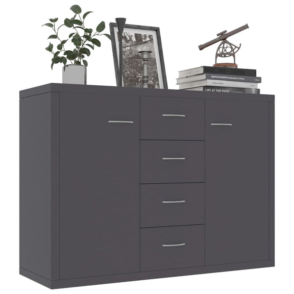 Graues Sideboard 88x30x65cm