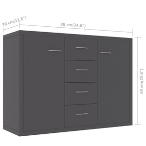 Graues Sideboard 88x30x65cm