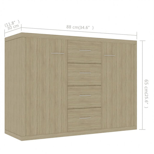Sideboard Sonoma Eiche 88 cm