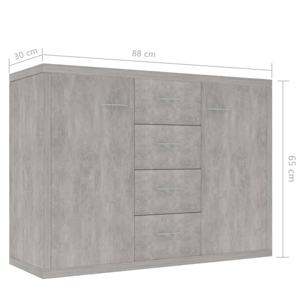Betongraues Sideboard 88 cm