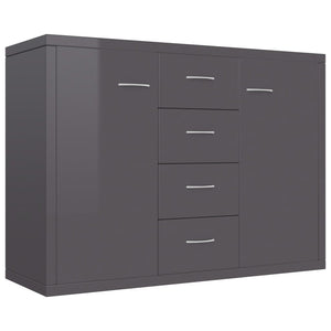 Hochglanz Grau Sideboard 88x30x65cm