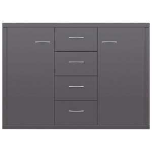 Hochglanz Grau Sideboard 88x30x65cm