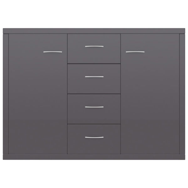 Hochglanz Grau Sideboard 88x30x65cm