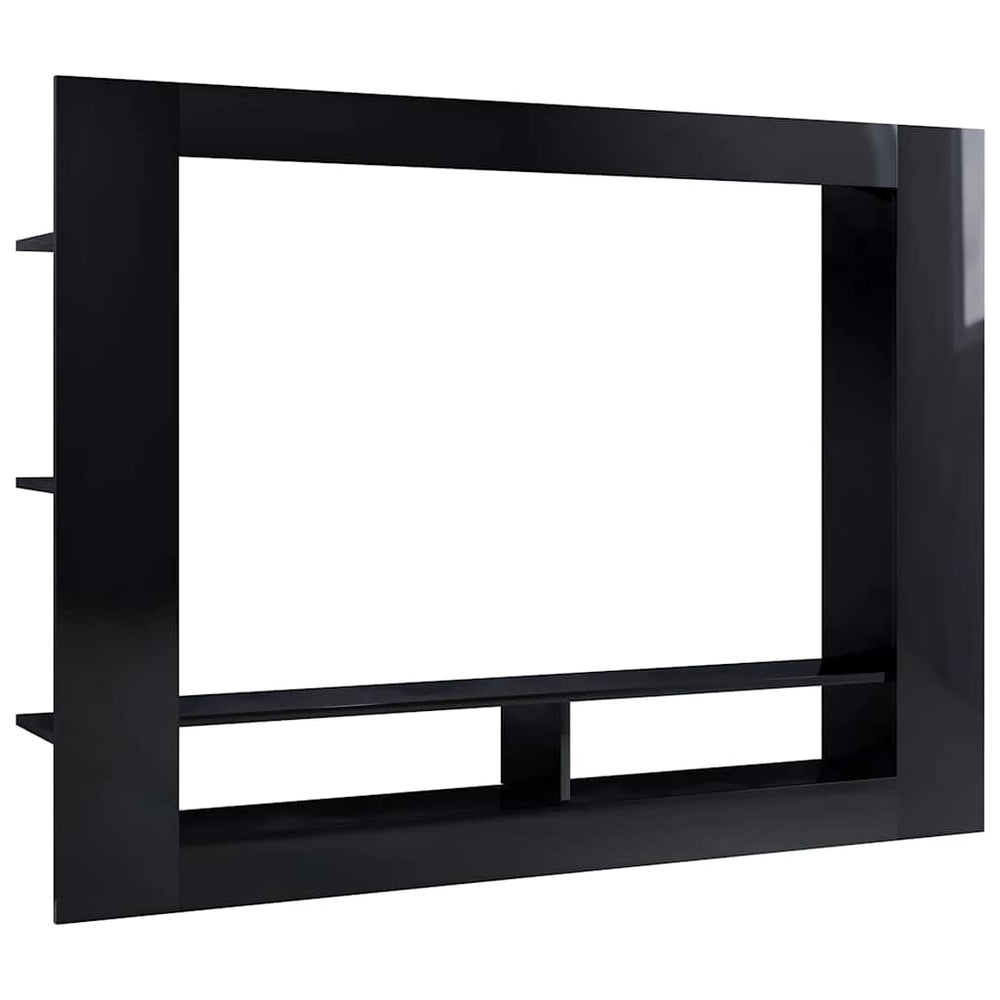 TV-Schrank Hochglanz Schwarz 152 cm