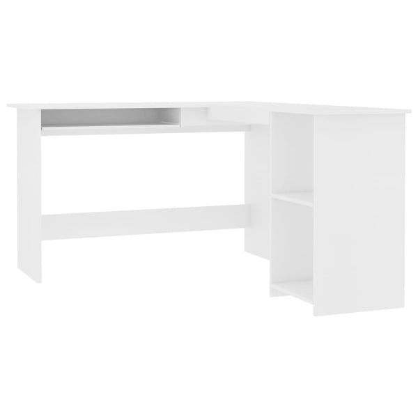 L-Form Eckschreibtisch Weiß 120x140 cm
