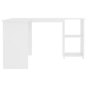 L-Form Eckschreibtisch Weiß 120x140 cm