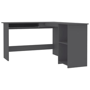 L-Form Eckschreibtisch Grau 120x140 cm