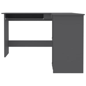 L-Form Eckschreibtisch Grau 120x140 cm