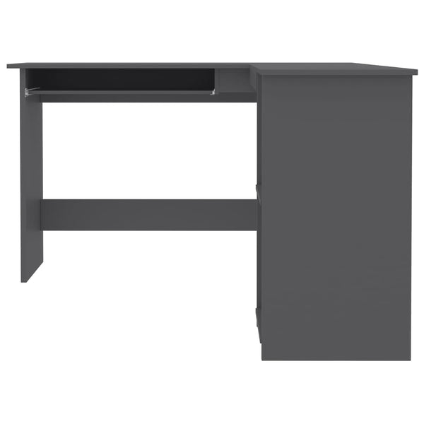 L-Form Eckschreibtisch Grau 120x140 cm