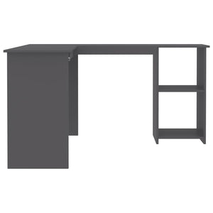 L-Form Eckschreibtisch Grau 120x140 cm
