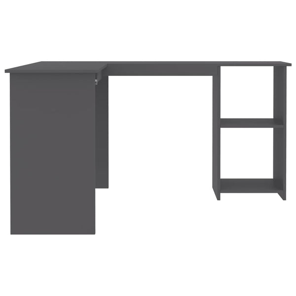 L-Form Eckschreibtisch Grau 120x140 cm