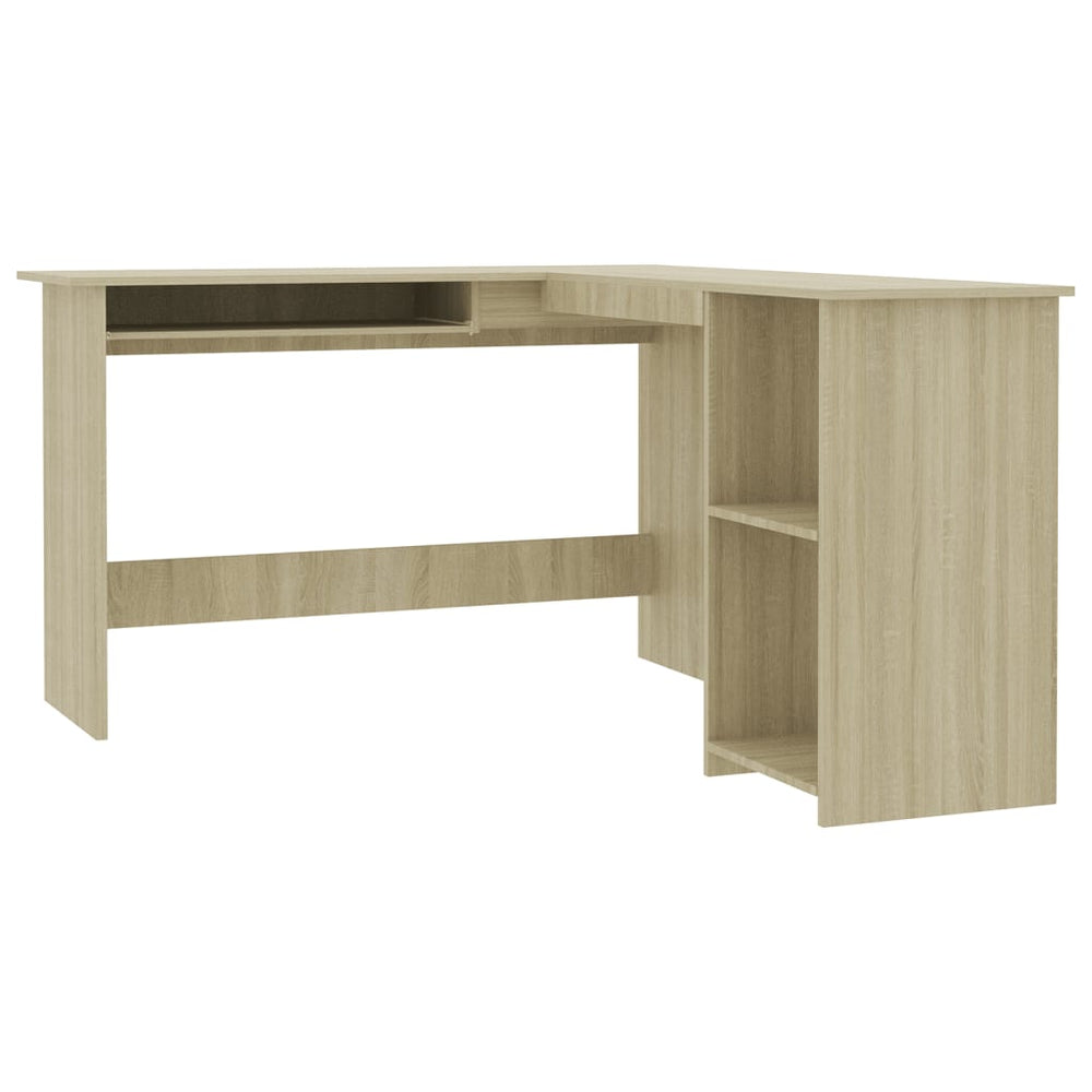 vidaXL Bureau d'angle en L Chêne Sonoma 120x140x75 cm Bois d'ingénierie