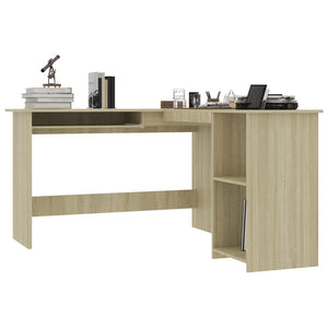 L-Form Eckschreibtisch Sonoma Eiche 120x140 cm