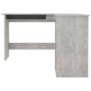 L-Form Eckschreibtisch Betongrau 120x140 cm