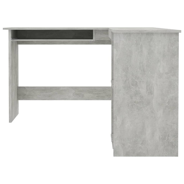 L-Form Eckschreibtisch Betongrau 120x140 cm