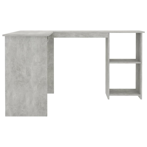 L-Form Eckschreibtisch Betongrau 120x140 cm