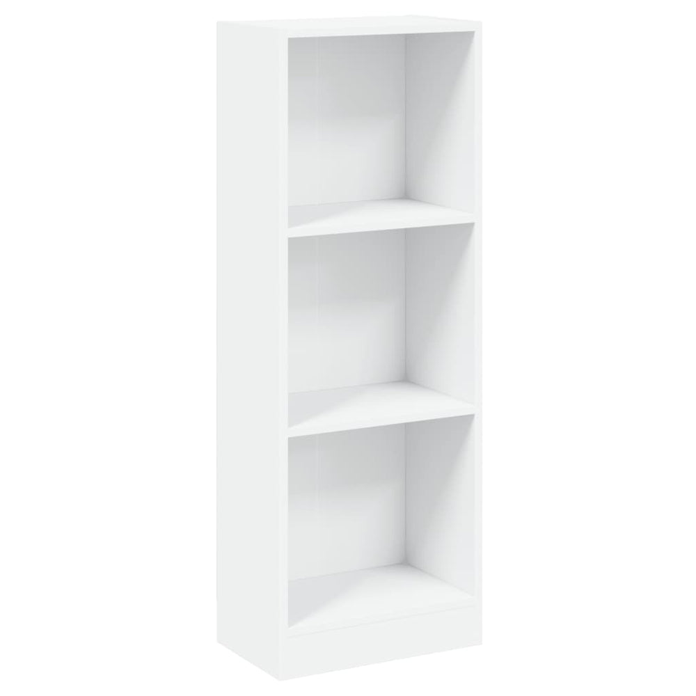 Bücherregal Weiß, 3 Fächer, 40x109 cm