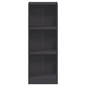 Graues Bücherregal mit 3 Fächern