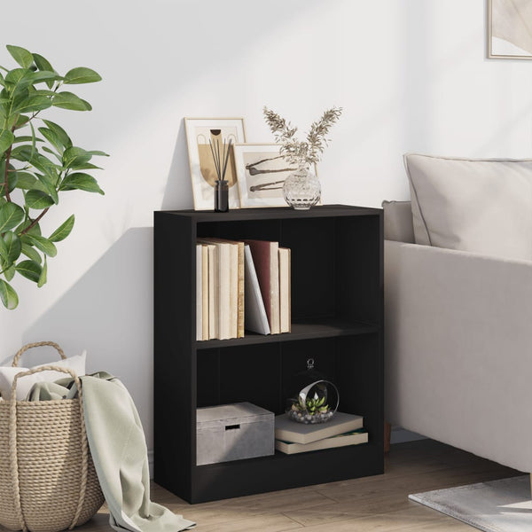 Schwarzes Bücherregal 60x24x76 cm