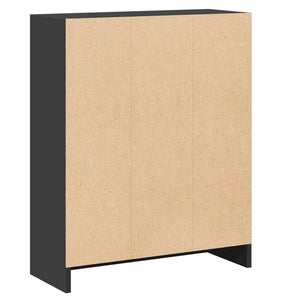 Schwarzes Bücherregal 60x24x76 cm