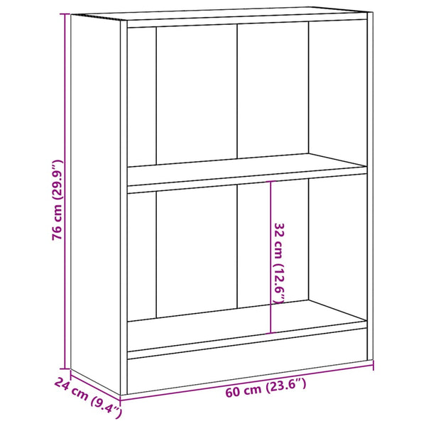 Bücherregal Sonoma Eiche 60 cm