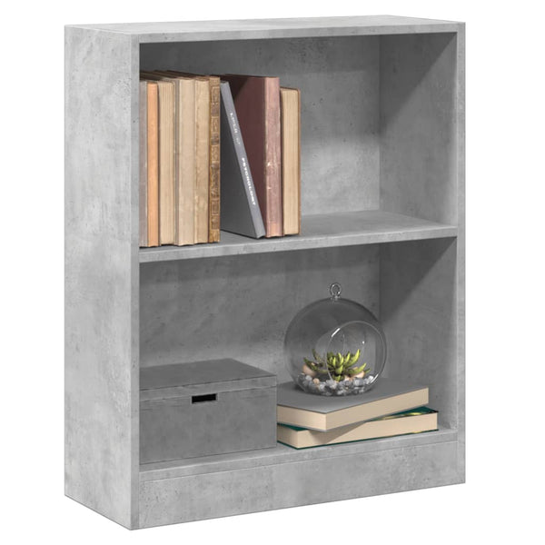 Betongraues Bücherregal 60x24x76 cm
