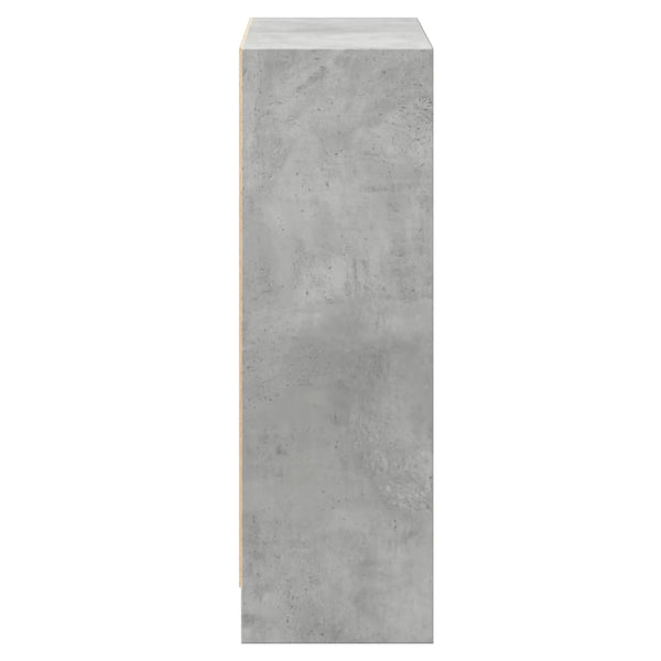Betongraues Bücherregal 60x24x76 cm